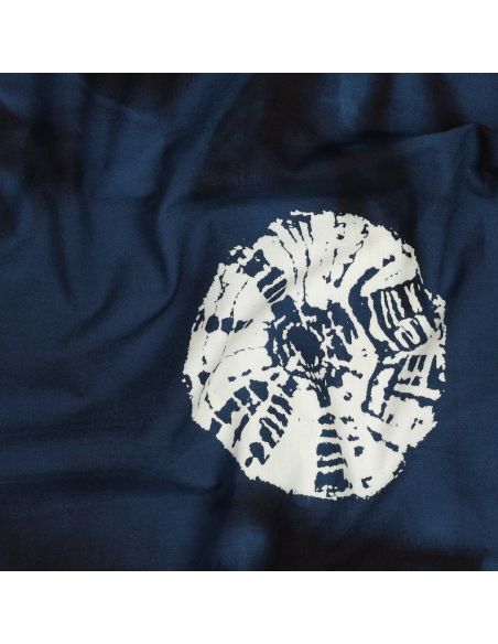 Tecido de algodão batik Solyne - Azul marinho