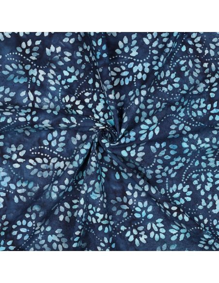 Tecido de algodão batik Isabelle - Azul marinho
