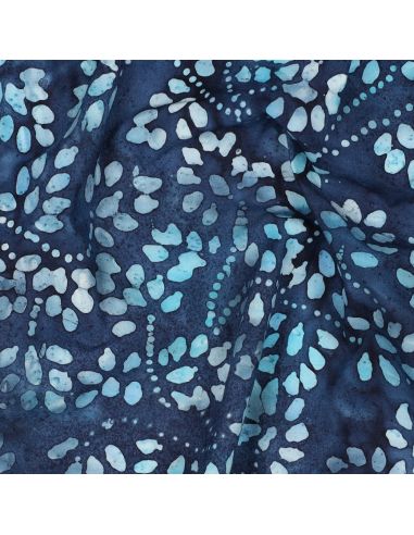 Tecido de algodão batik Isabelle - Azul marinho