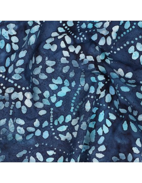 Tecido de algodão batik Isabelle - Azul marinho