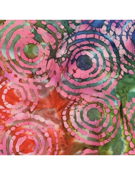 Tecido de algodão batik Fiji - Rosa