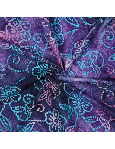 Tecido de algodão batik Comino - Violeta