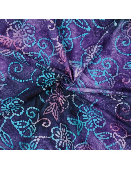 Tecido de algodão batik Comino - Violeta
