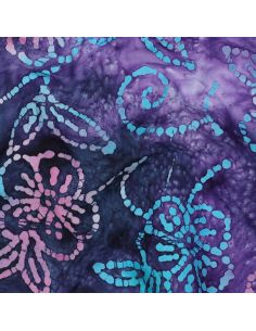 Tecido de algodão batik Comino - Violeta 2