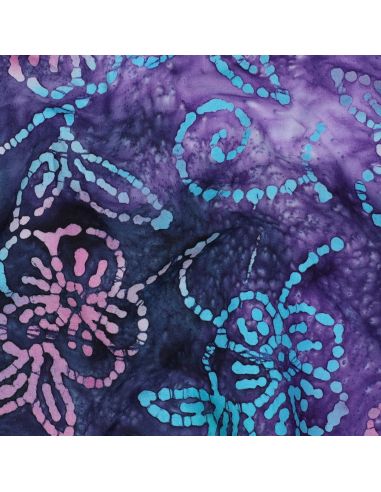 Tecido de algodão batik Comino - Violeta