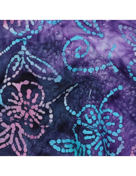 Tecido de algodão batik Comino - Violeta