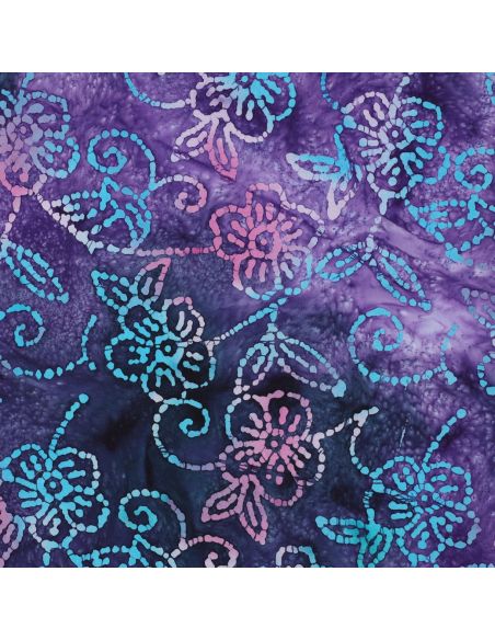 Tecido de algodão batik Comino - Violeta
