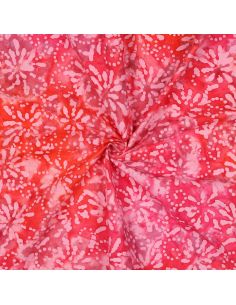 Tecido de algodão batik Orélia - Coral