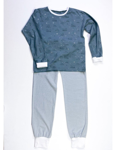 Padrão de pijama unissex Sacha - Ikatee