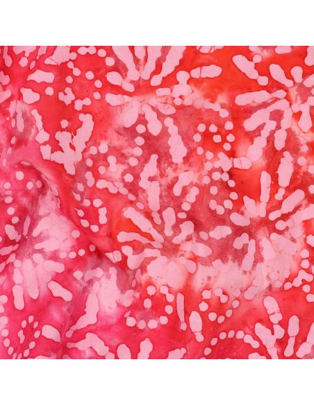 Tecido de algodão batik Orélia - Coral