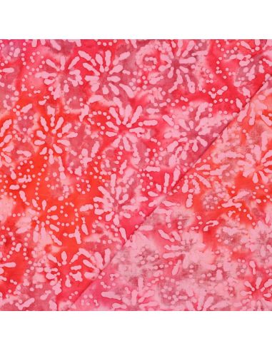 Tecido de algodão batik Orélia - Coral