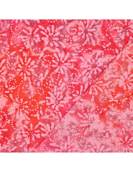 Tecido de algodão batik Orélia - Coral