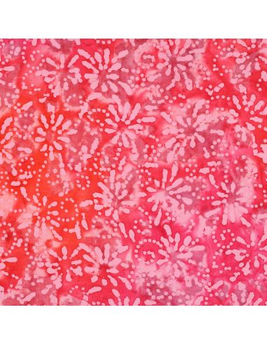 Tecido de algodão batik Orélia - Coral