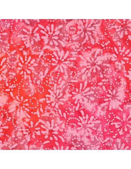 Tecido de algodão batik Orélia - Coral