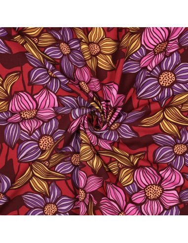 Tecido sarja viscose Florane - Bordeaux