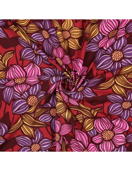 Tecido sarja viscose Florane - Bordeaux