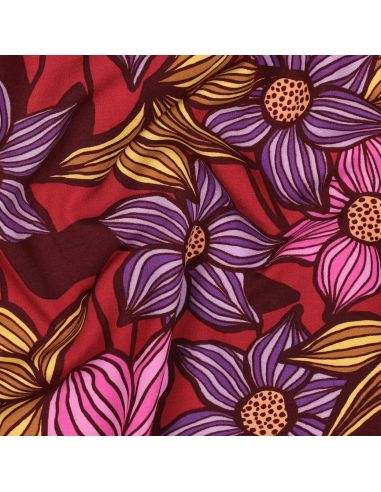 Tecido sarja viscose Florane - Bordeaux