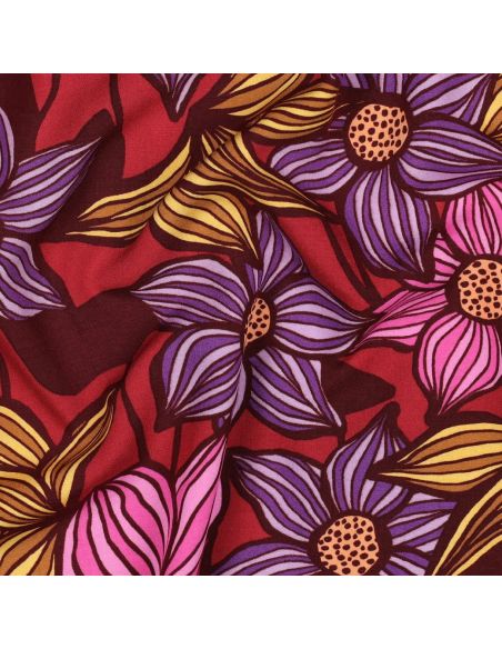 Tecido sarja viscose Florane - Bordeaux