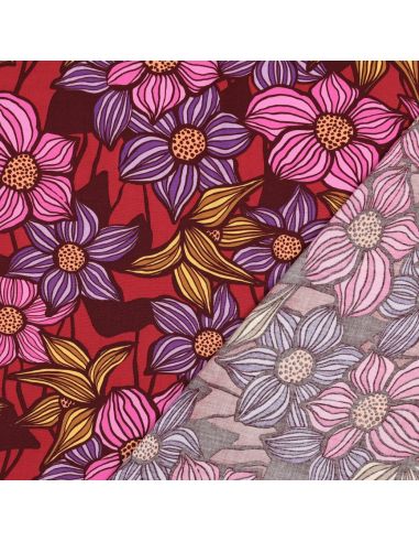 Tecido sarja viscose Florane - Bordeaux