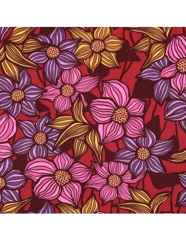Tecido sarja viscose Florane - Bordeaux