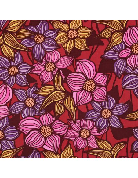 Tecido sarja viscose Florane - Bordeaux