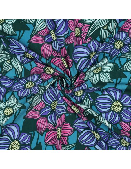 Tecido sarja viscose Florane - Azul petróleo