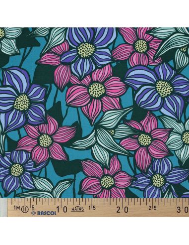Tecido sarja viscose Florane - Azul petróleo