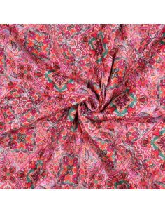 Tecido acolchoado de voile de algodão patchwork - Rosa