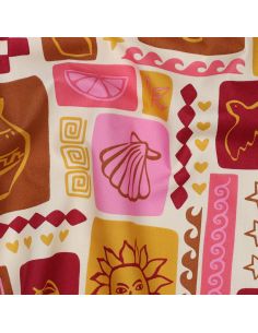 Tecido popeline de algodão patchwork de verão - Branco sujo 2