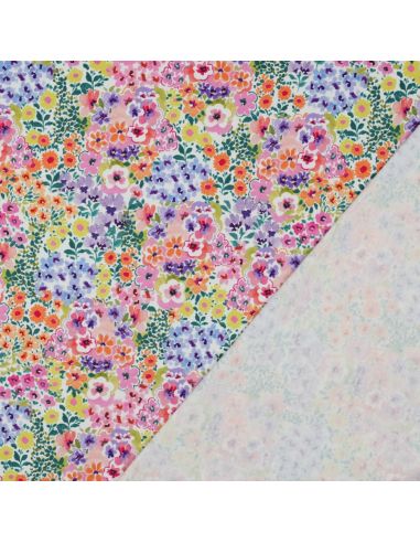 Tecido jersey estampado - Campos de flores