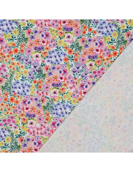 Tecido jersey estampado - Campos de flores