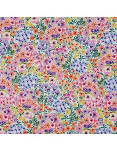 Tecido jersey estampado - Campos de flores