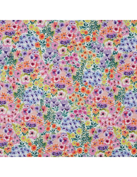 Tecido jersey estampado - Campos de flores