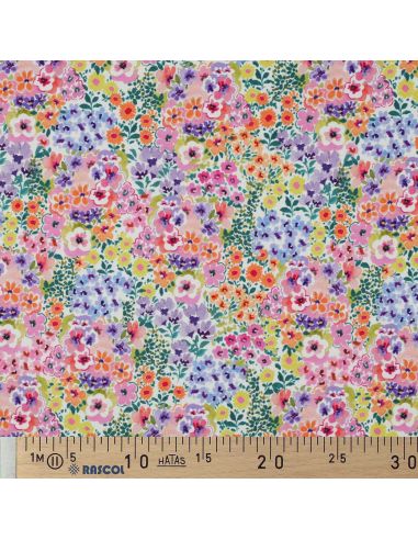 Tecido jersey estampado - Campos de flores