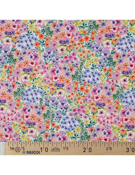 Tecido jersey estampado - Campos de flores
