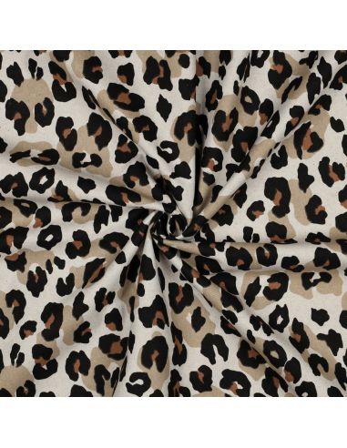 Tela de algodão canvas - Leopardo