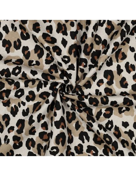 Tela de algodão canvas - Leopardo