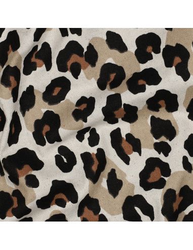 Tela de algodão canvas - Leopardo