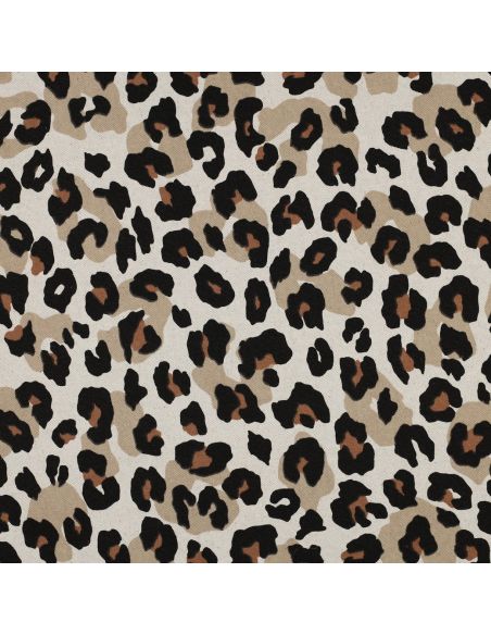 Tela de algodão canvas - Leopardo