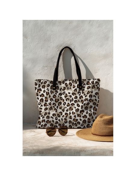 Tela de algodão canvas - Leopardo