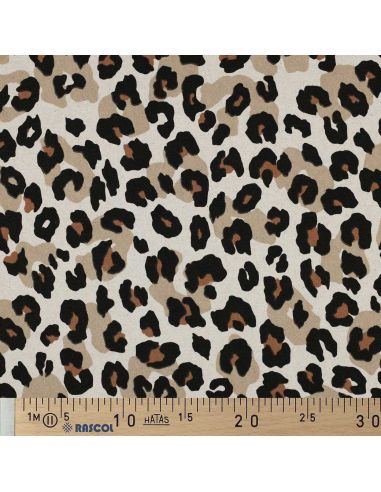 Tela de algodão canvas - Leopardo