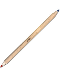Giz de cera para tecidos bicolor Bohin - Vermelho e azul