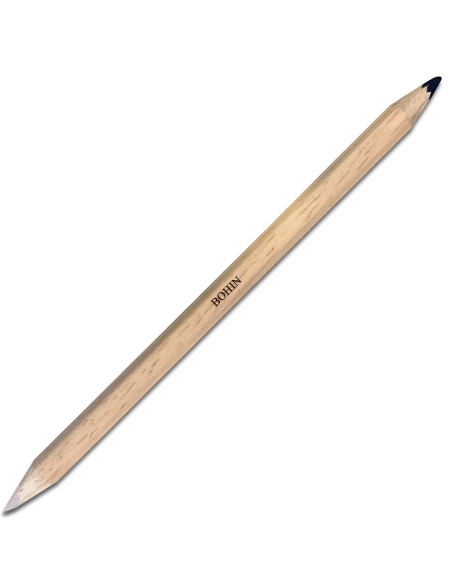 Giz de cera para tecidos bicolor Bohin - Branco e preto