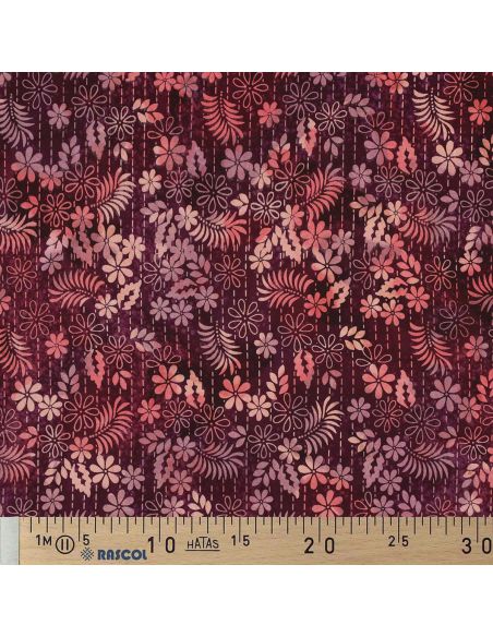 Tecido viscose batik Théa - Cereja