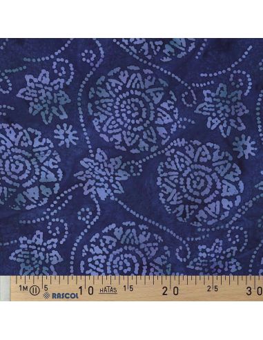 Tecido viscose batik Éliora - Azul marinho