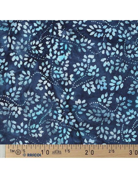 Tecido de algodão batik Isabelle - Azul marinho