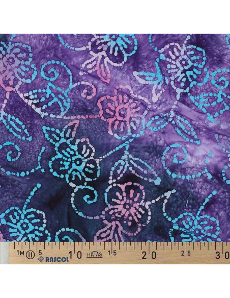 Tecido de algodão batik Comino - Violeta