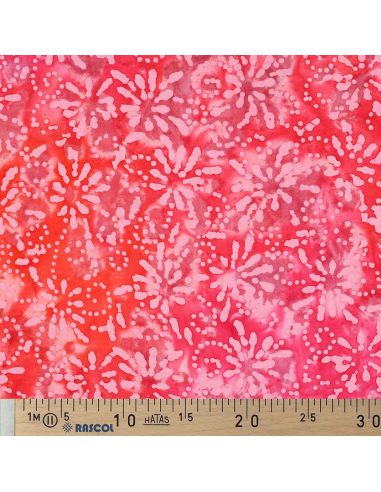 Tecido de algodão batik Orélia - Coral