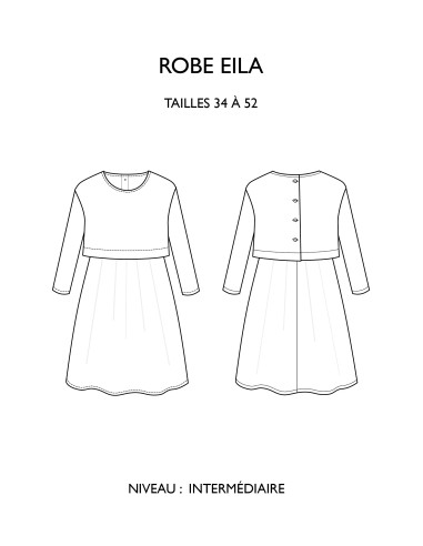 Molde de vestido Eila - Églantine & Zoé