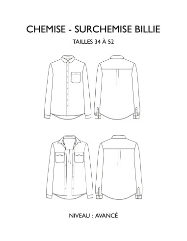 Padrão de camisa Billie - Églantine & Zoé